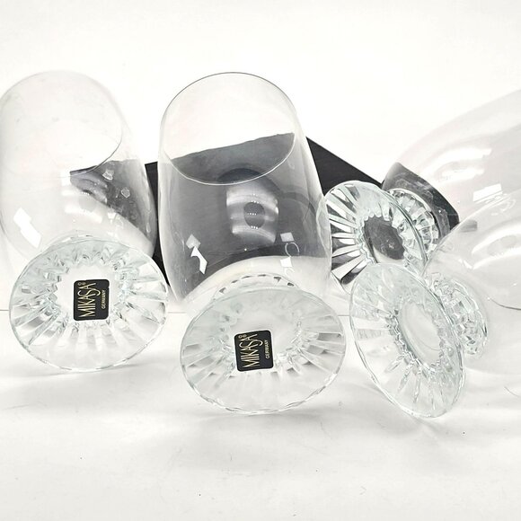 Mikasa Crystal Footed Iced Tea Glasses Icicles Set Of 4 Decorative Bases JJ3803 - Picture 8 of 8